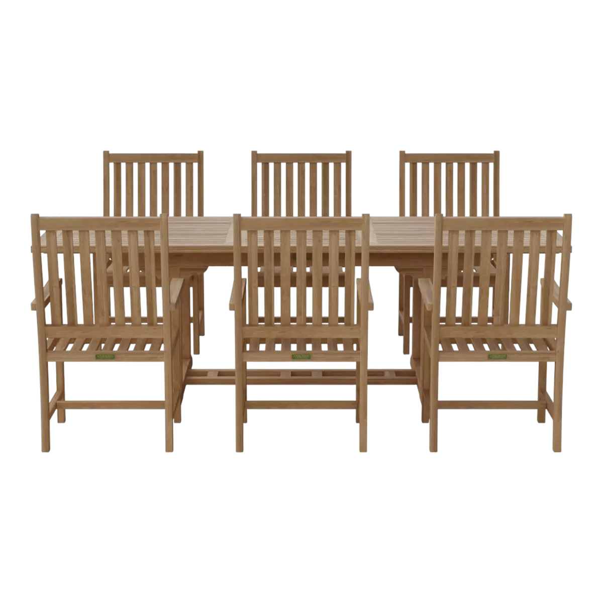 Anderson Teak - Bahama Wilshire Armchair 7-Pieces Extension Dining Set - Image 3