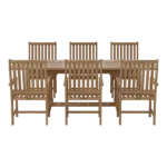 Anderson Teak - Bahama Wilshire Armchair 7-Pieces Extension Dining Set - Image 3