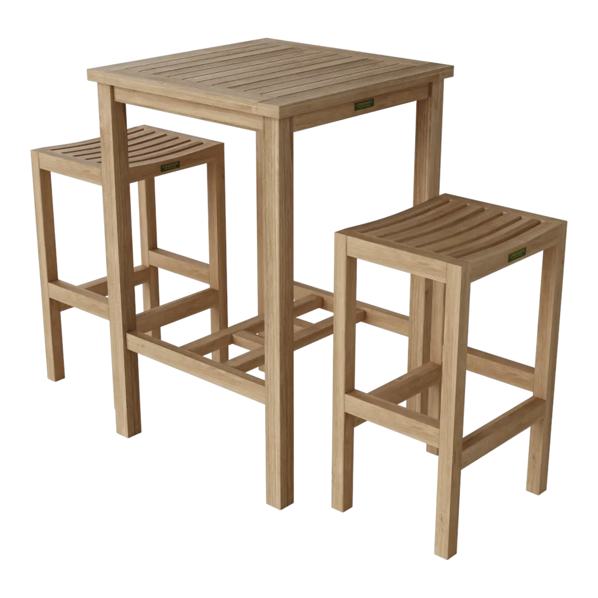 Anderson Teak - Bahama Montego 3-Pieces Square Bar Set - Image 3