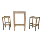 Anderson Teak - Bahama Montego 3-Pieces Square Bar Set - Image 4