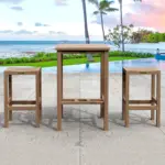 Anderson Teak - Bahama Montego 3-Pieces Square Bar Set