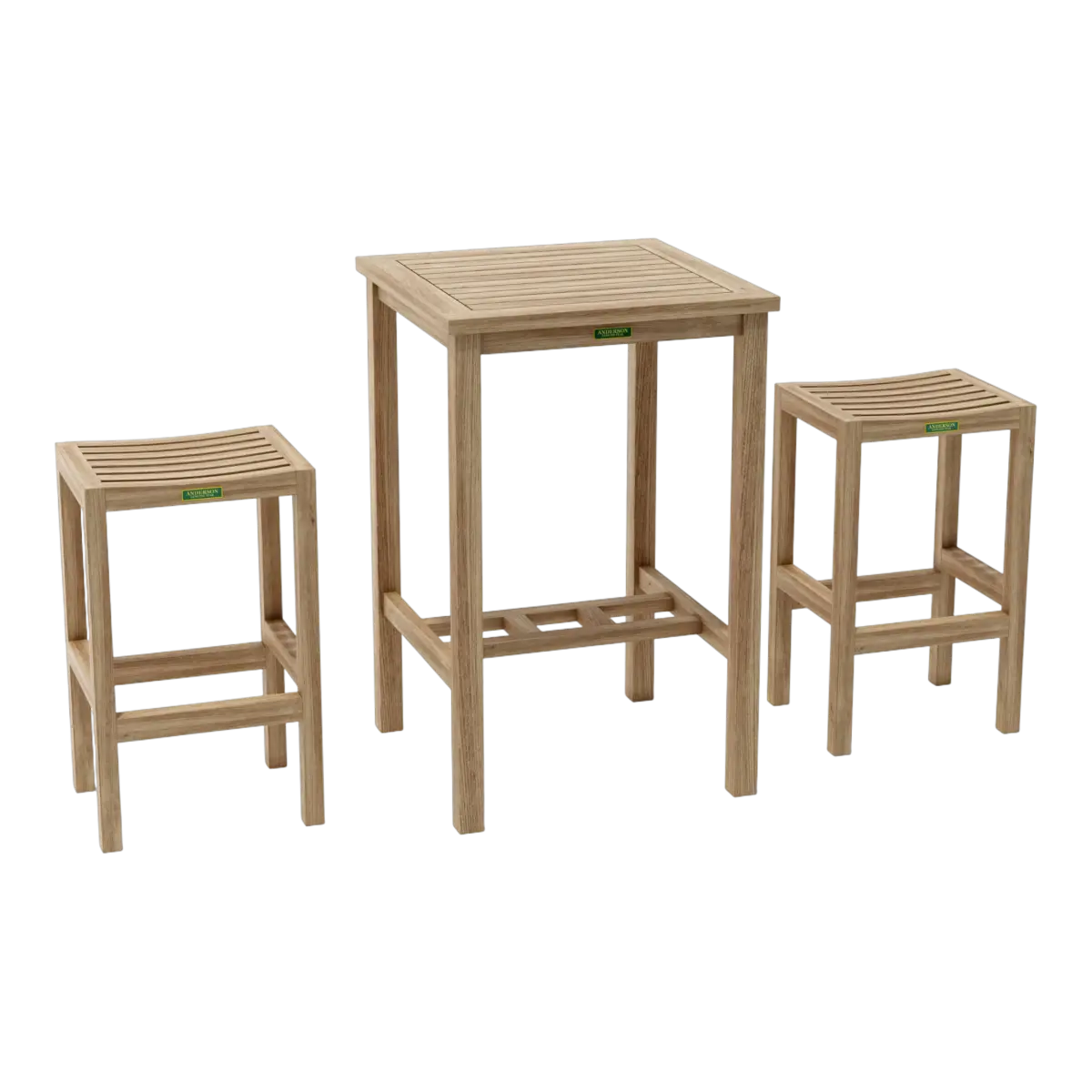Anderson Teak - Bahama Montego 3-Pieces Square Bar Set - Image 2