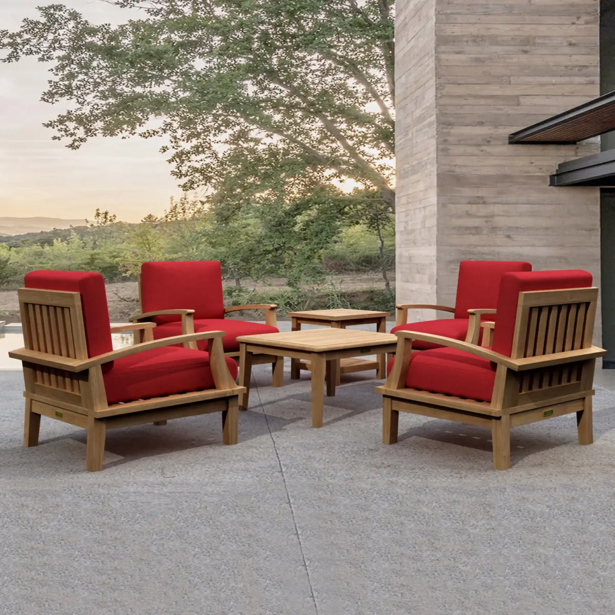Anderson Teak - Brianna Bahama 6-Pieces Deep Seating Armchair Set - Image 1