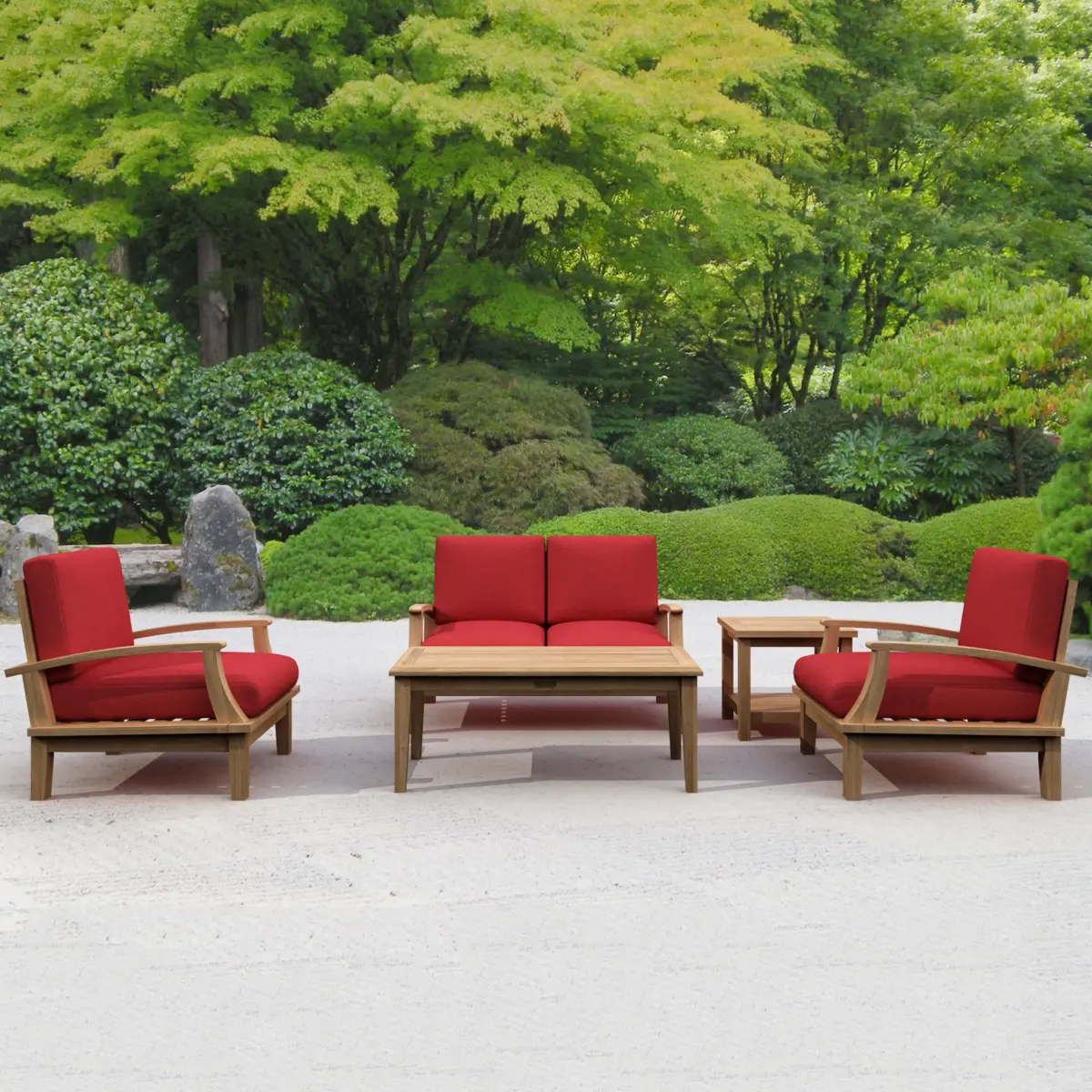 Brianna Bahama 5-Piece Deep Seating Loveseat Set