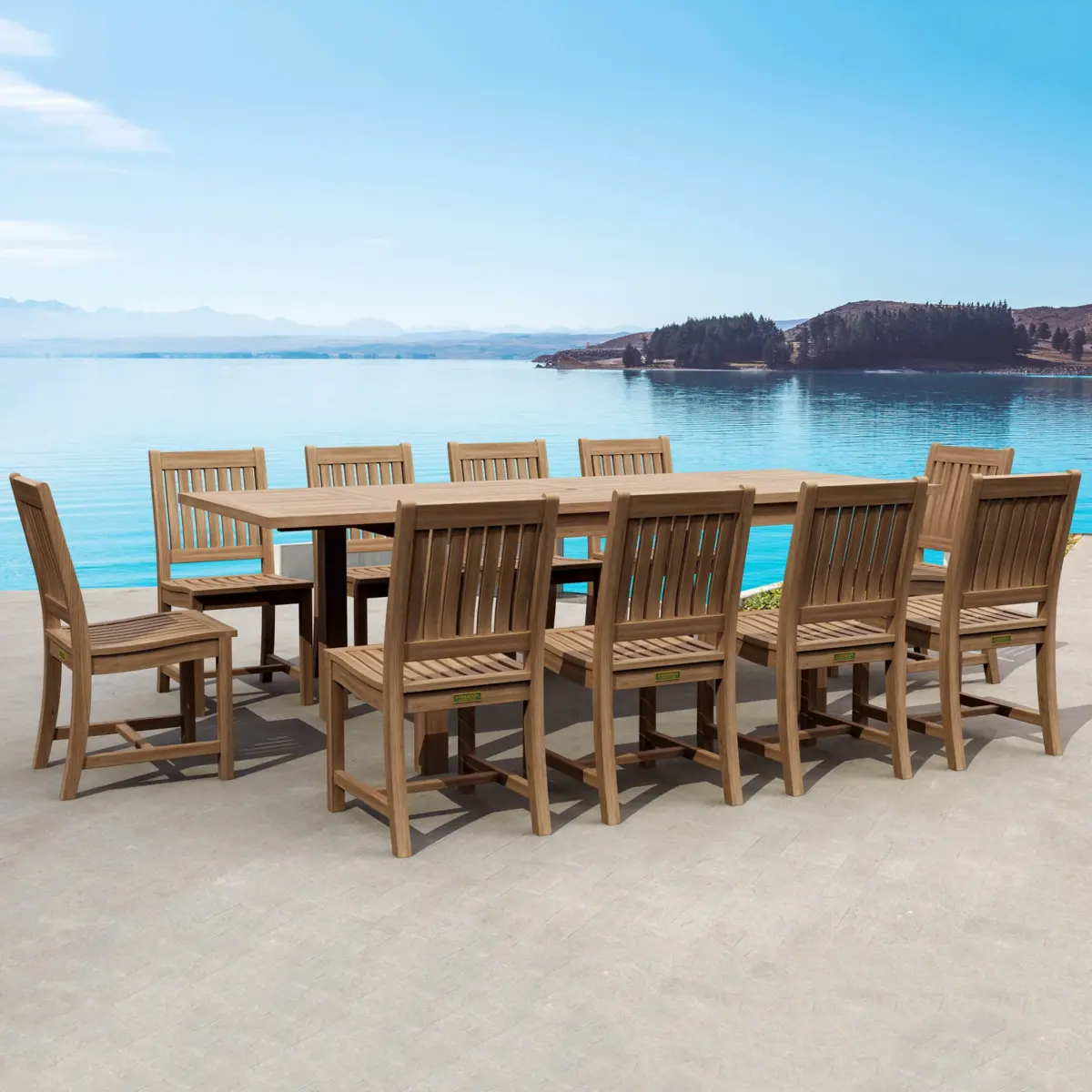 Anderson Teak - Bahama Rialto 11-Pieces Rectangular Dining Set - Image 2