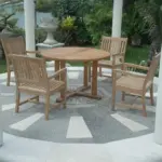 Anderson Teak - Tosca Rialto Armchair 5-Pieces Dining Set - Image 4