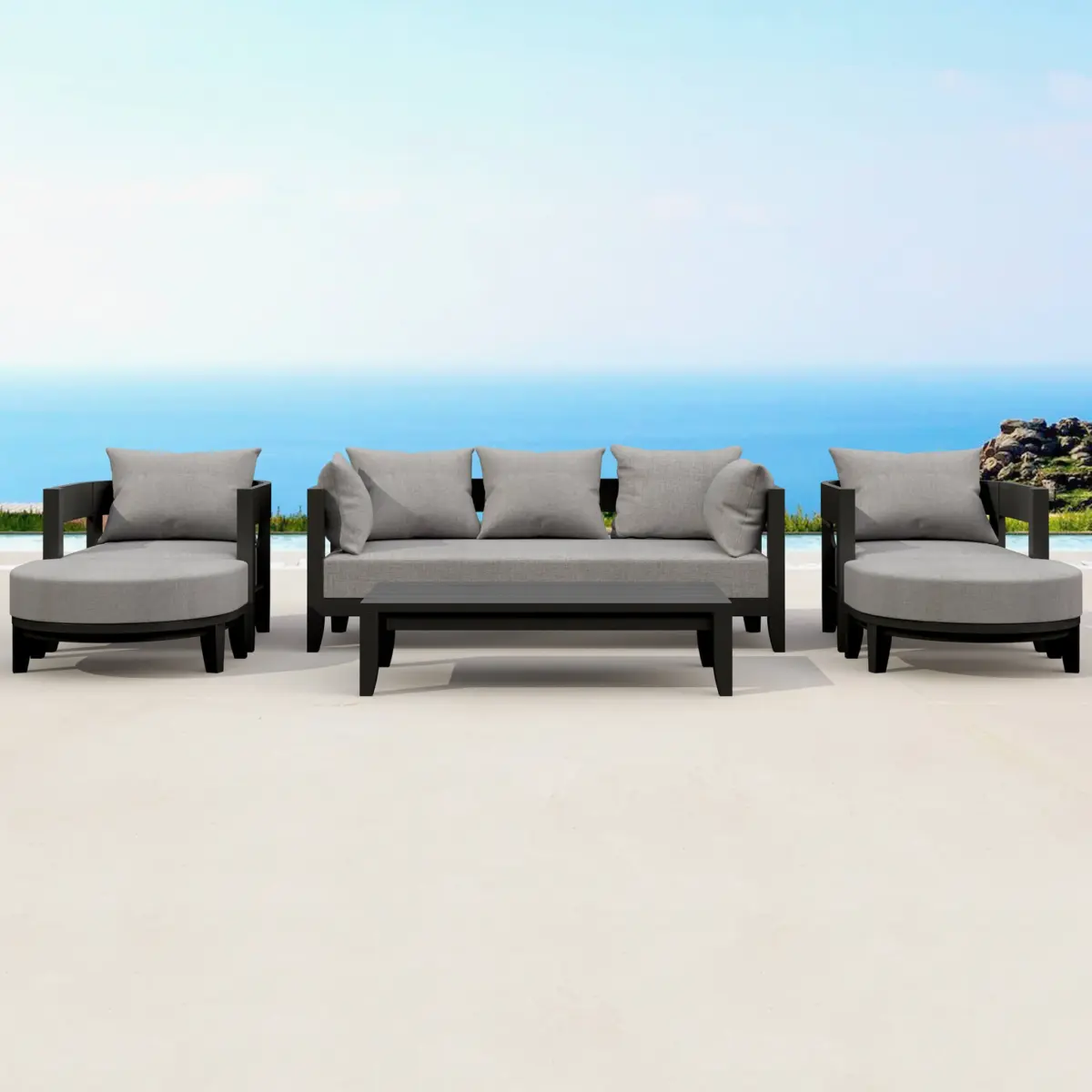 Anderson Teak - SET-171 6-pc Coronado Aluminum Deep Seating Set - Image 1