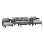 Anderson Teak - SET-171 6-pc Coronado Aluminum Deep Seating Set - Image 3