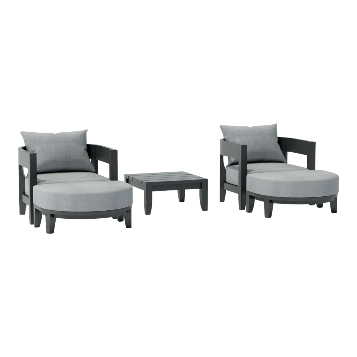 Anderson Teak - SET-172 5-pc Coronado Aluminum Deep Seating Set - Image 3