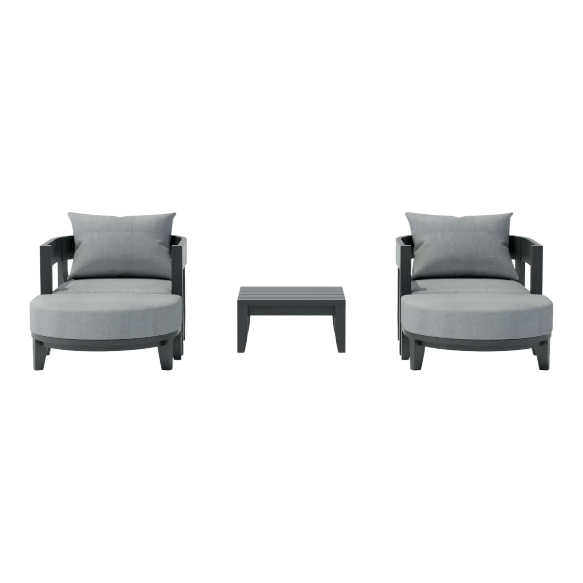 Anderson Teak - SET-172 5-pc Coronado Aluminum Deep Seating Set - Image 2