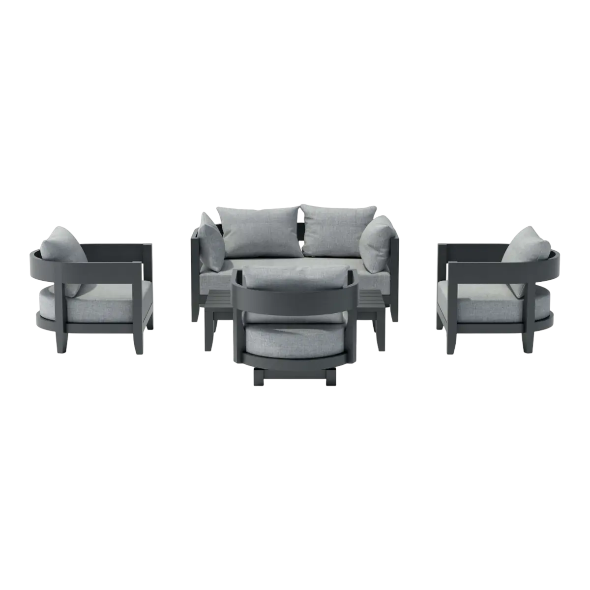 Anderson Teak - SET-173 5-pc Coronado Aluminum Deep Seating Set - Image 3