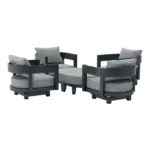 Anderson Teak - SET-174 6-pc Coronado Aluminum Deep Seating Set - Image 2