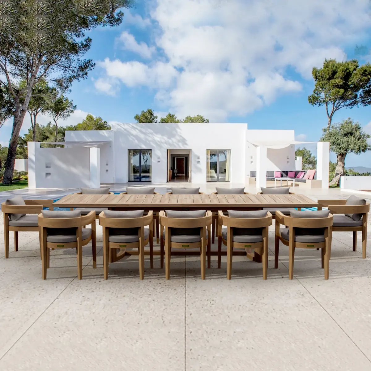 Anderson Teak - SET-175 13-pc Coronado Extension Dining Table Set - Image 1