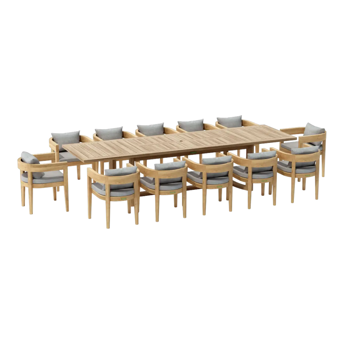 Anderson Teak - SET-175 13-pc Coronado Extension Dining Table Set - Image 2