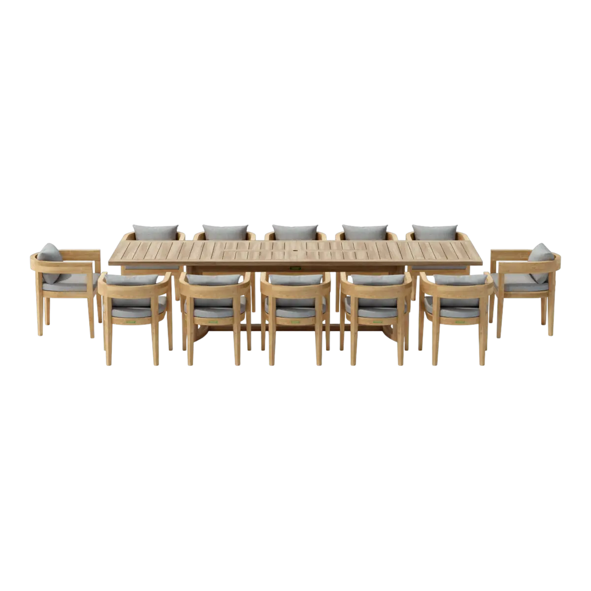 Anderson Teak - SET-175 13-pc Coronado Extension Dining Table Set - Image 3
