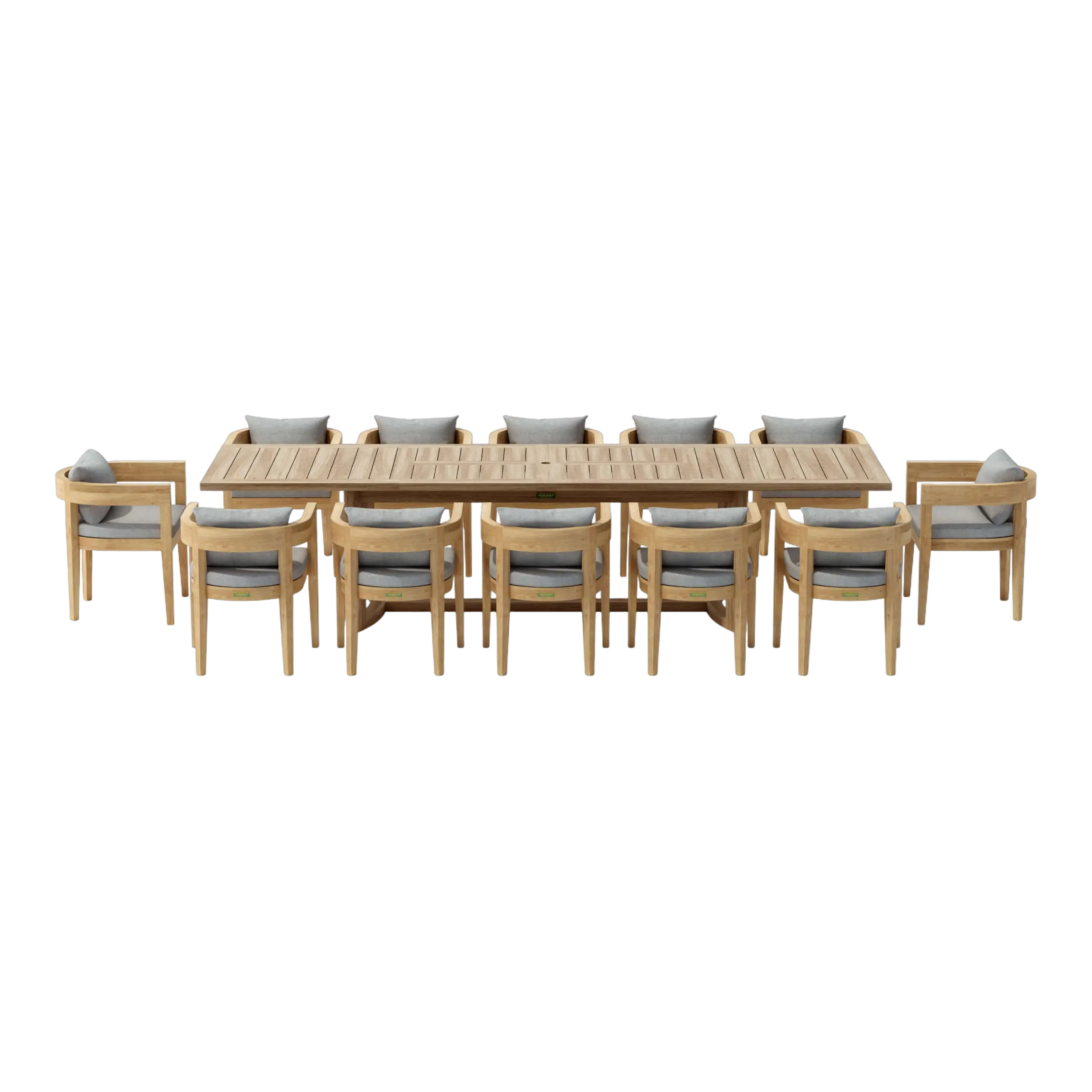 SET-175_white-studio.02 Anderson Teak - SET-175 13-pc Coronado Extension Dining Table Set - Image 3