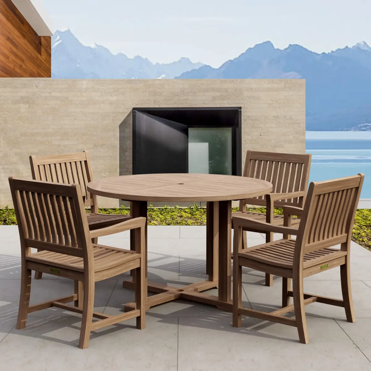 Anderson Teak - Tosca Rialto Armchair 5-Pieces Dining Set - Image 1