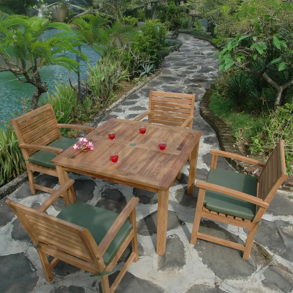 SET-207_2-1 Anderson Teak - Montage Victoria  5- Pices Dining Set - Image 3