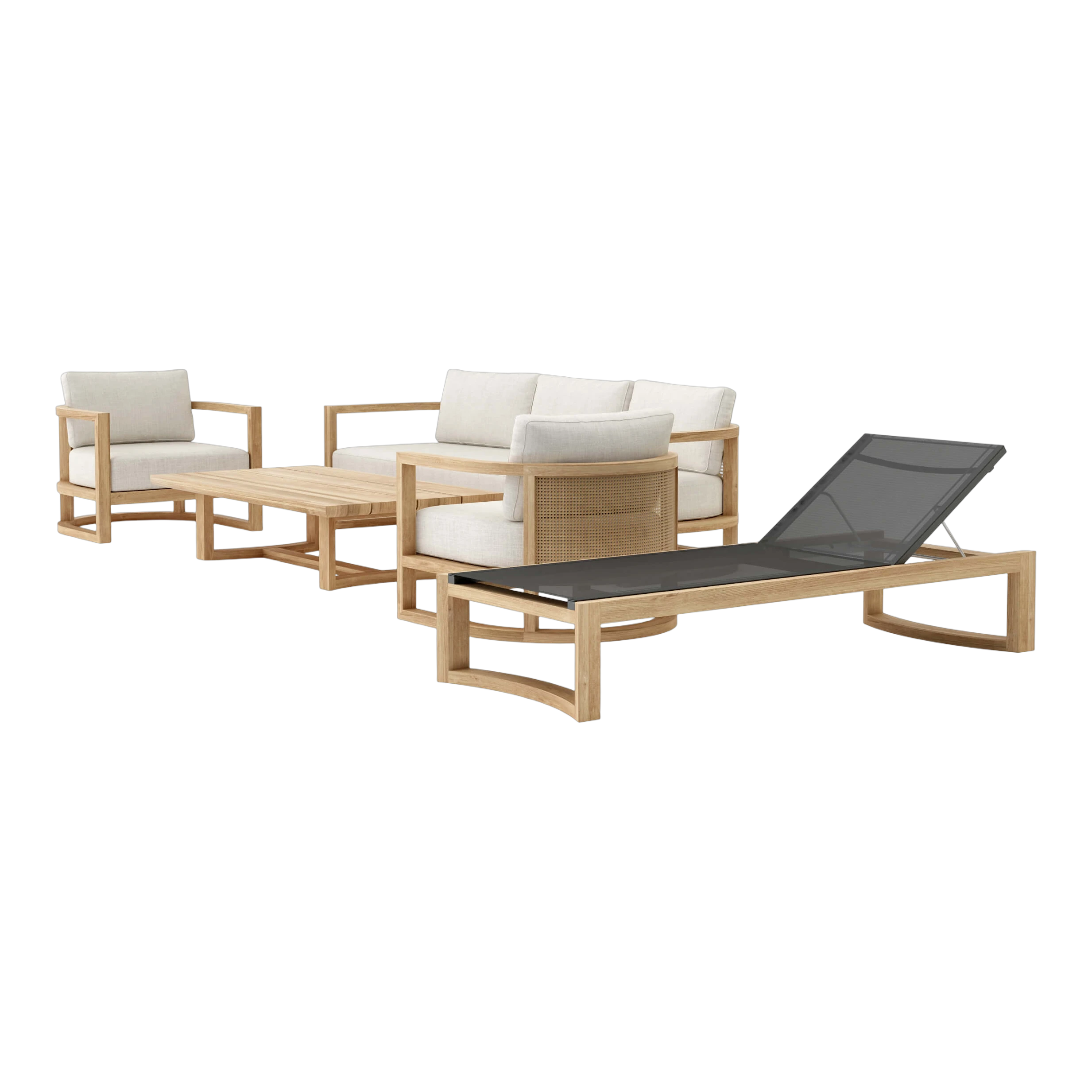 SET-222_white-Studio.01 Anderson Teak - SET-222 5-pc Junus Deep Seating Set - Image 2