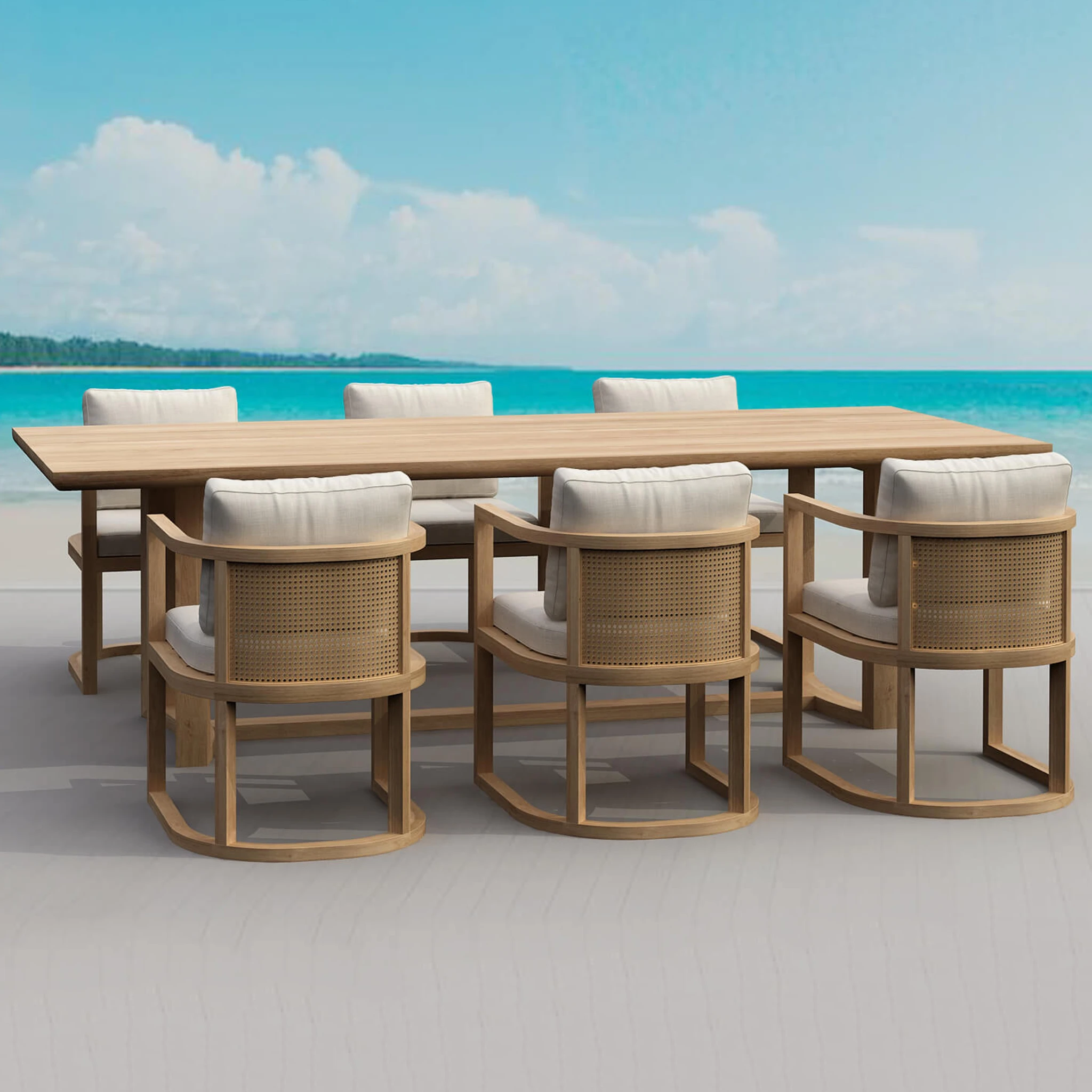 SET-223-Junus-SET002_panoramic_cam01 Anderson Teak - SET-223 7-pc Junus Dining Table Set - Image 1