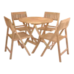 Anderson Teak - Windsor 5-pieces Round Bistro Set - Image 6