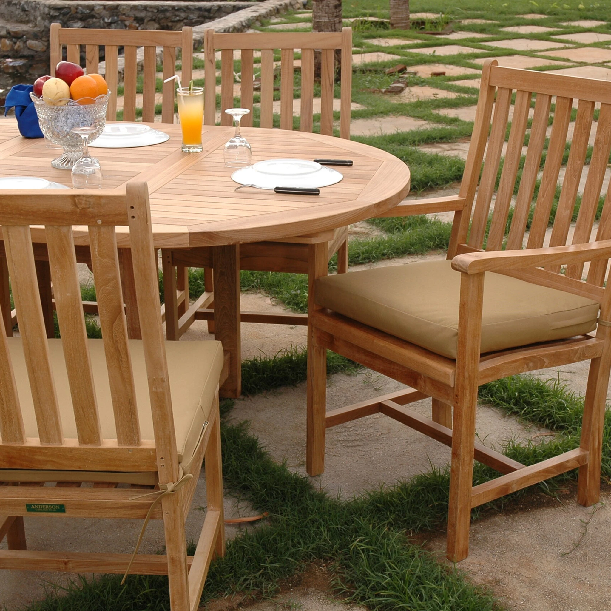 SET-26.3 Anderson Teak - Bahama Wilshire 7-Pieces Extension Dining Set - Image 5