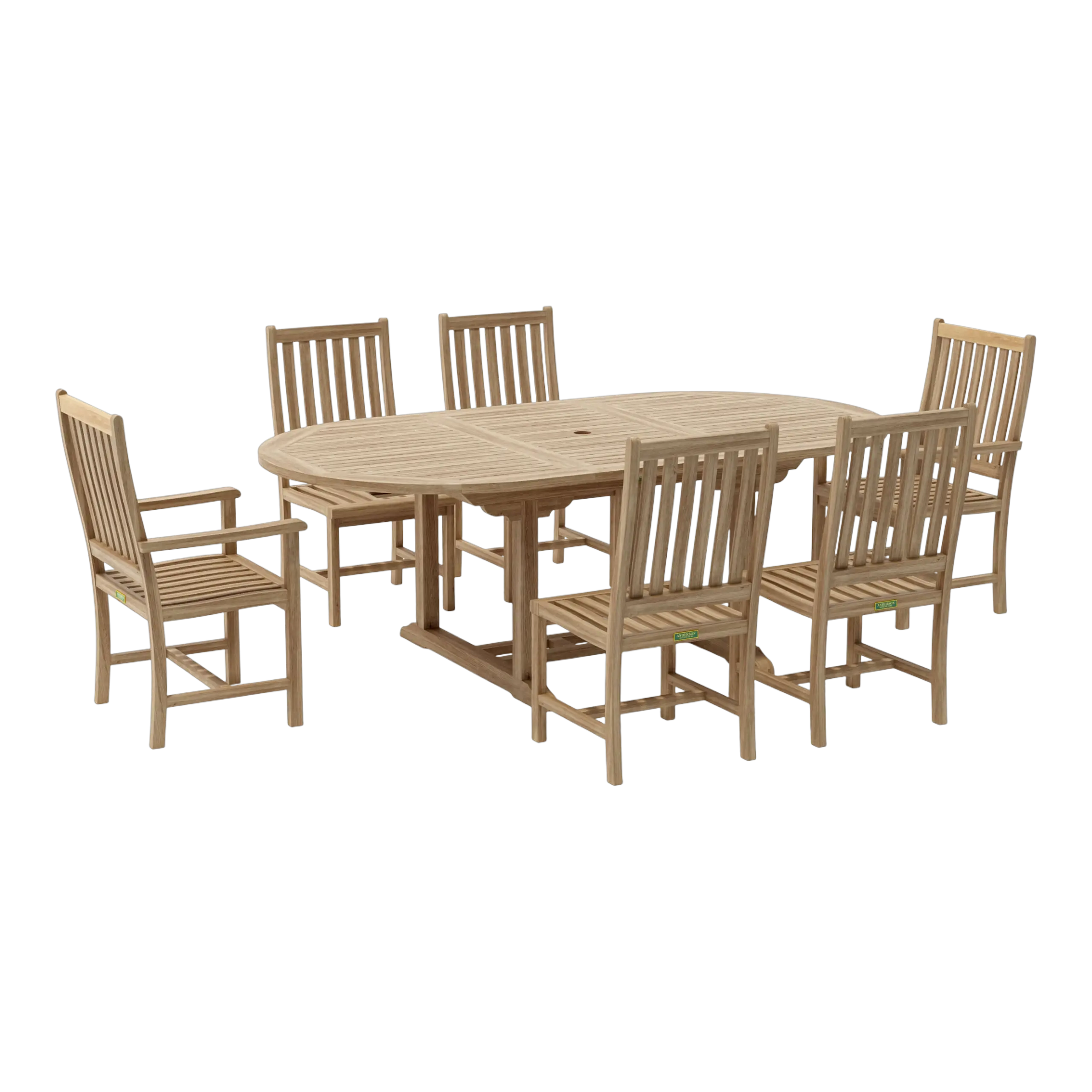 SET-26_white-studio-01-1 Anderson Teak - Bahama Wilshire 7-Pieces Extension Dining Set - Image 2