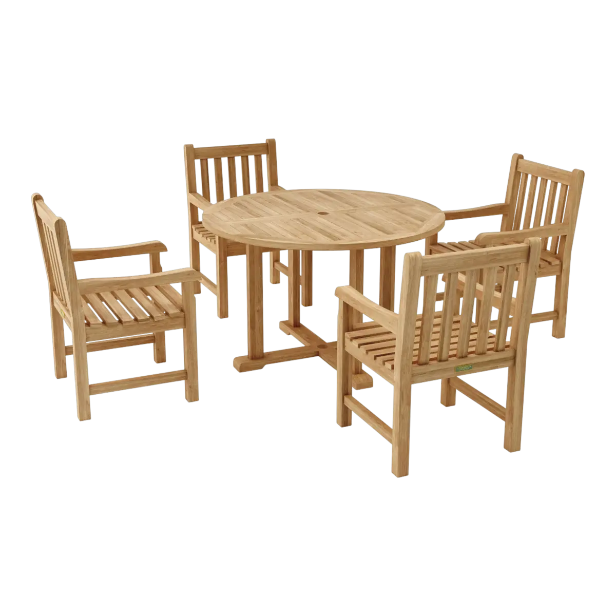 Anderson Teak - Tosca Classic Armchair 5-Pieces Dining Set - Image 2