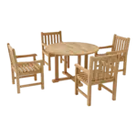 Anderson Teak - Tosca Classic Armchair 5-Pieces Dining Set - Image 2