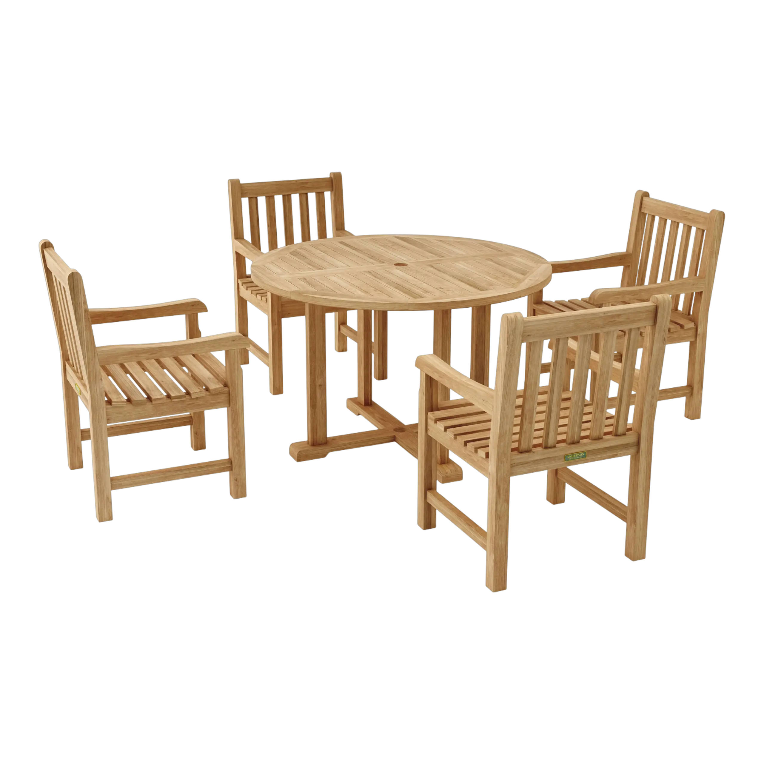 SET-27.01BW Anderson Teak - Tosca Classic Armchair 5-Pieces Dining Set - Image 2