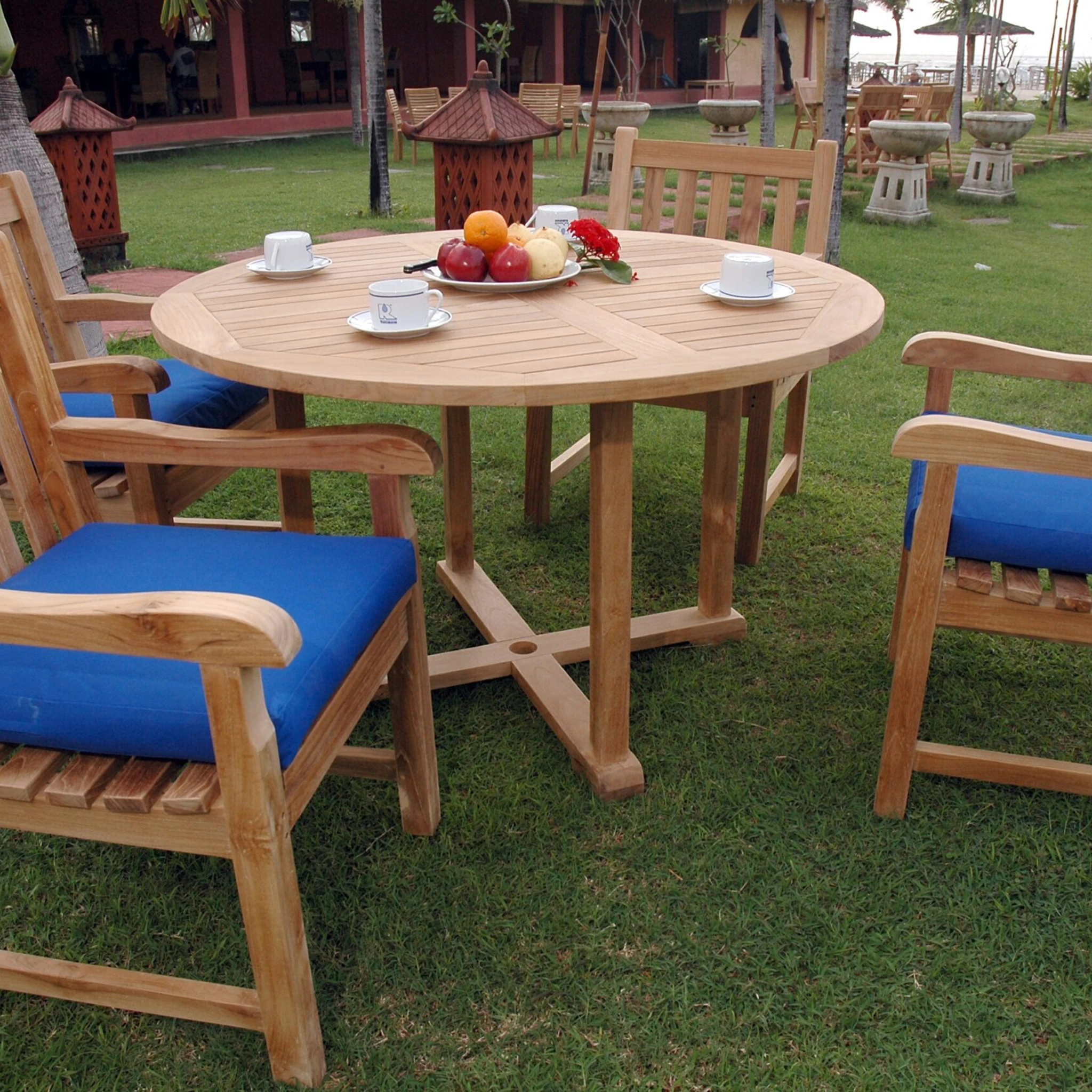 SET-27.5 Anderson Teak - Tosca Classic Armchair 5-Pieces Dining Set - Image 6