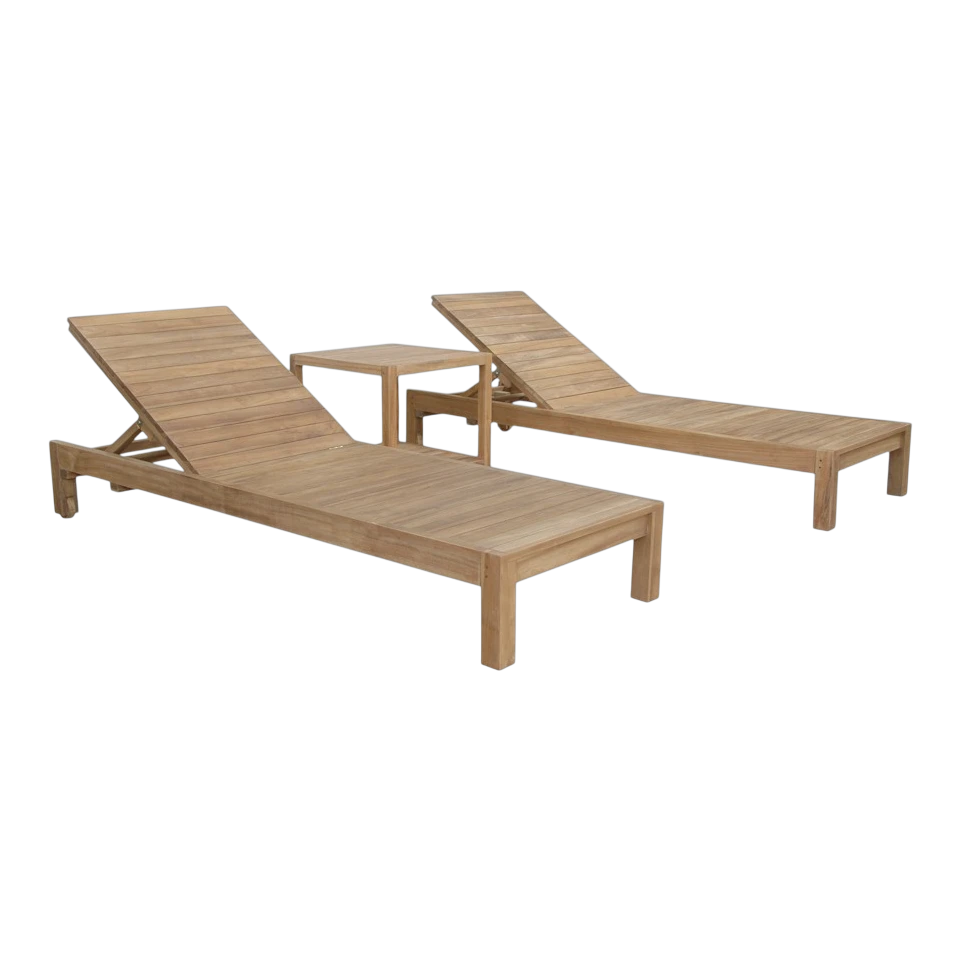 SET-276_1 Anderson Teak - South Bay Glenmore 3-Pieces Lounger Set - Image 1