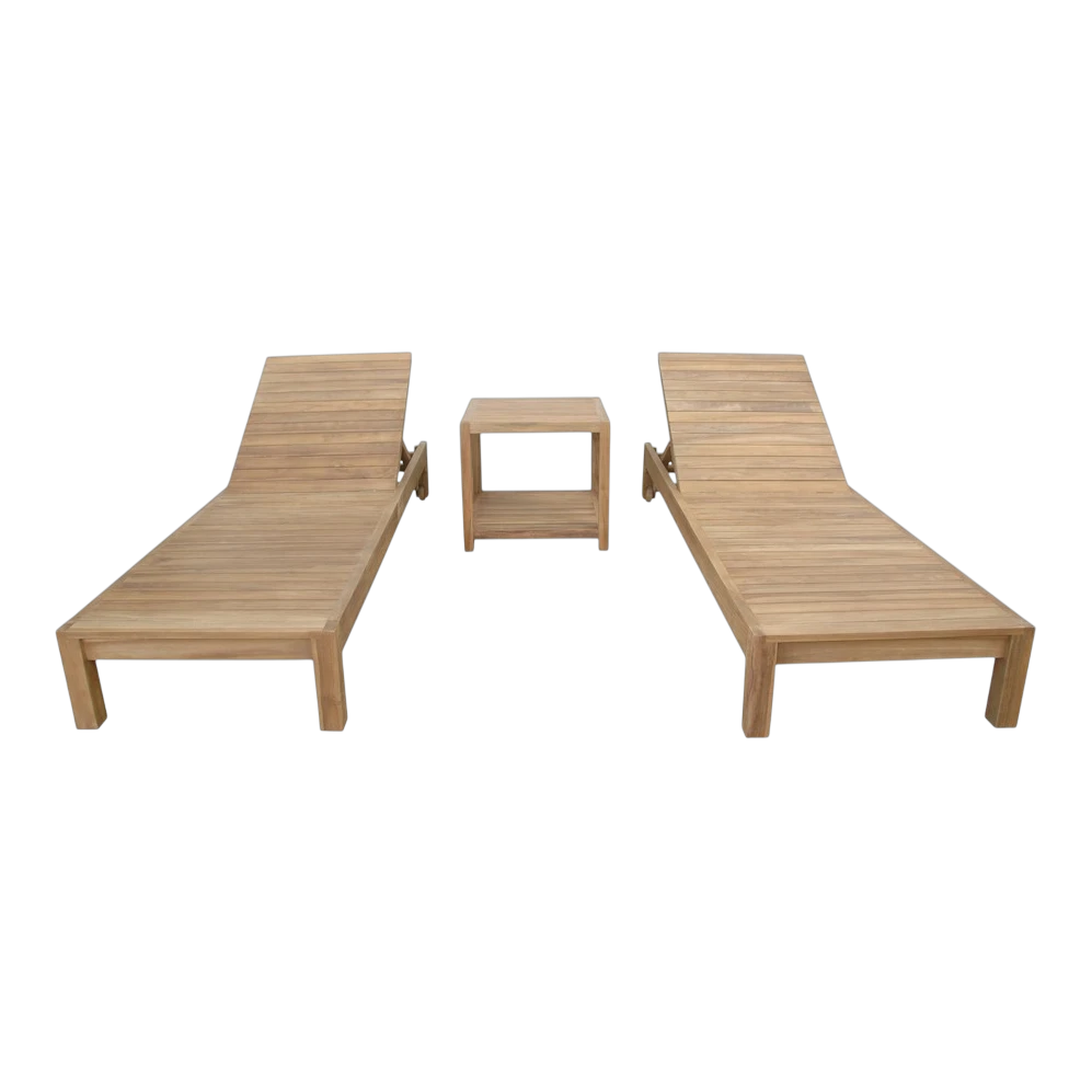 SET-276_2 Anderson Teak - South Bay Glenmore 3-Pieces Lounger Set - Image 2