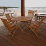 Bahama Classic Folding Armchair 5-Pieces Dining Set - Image 3
