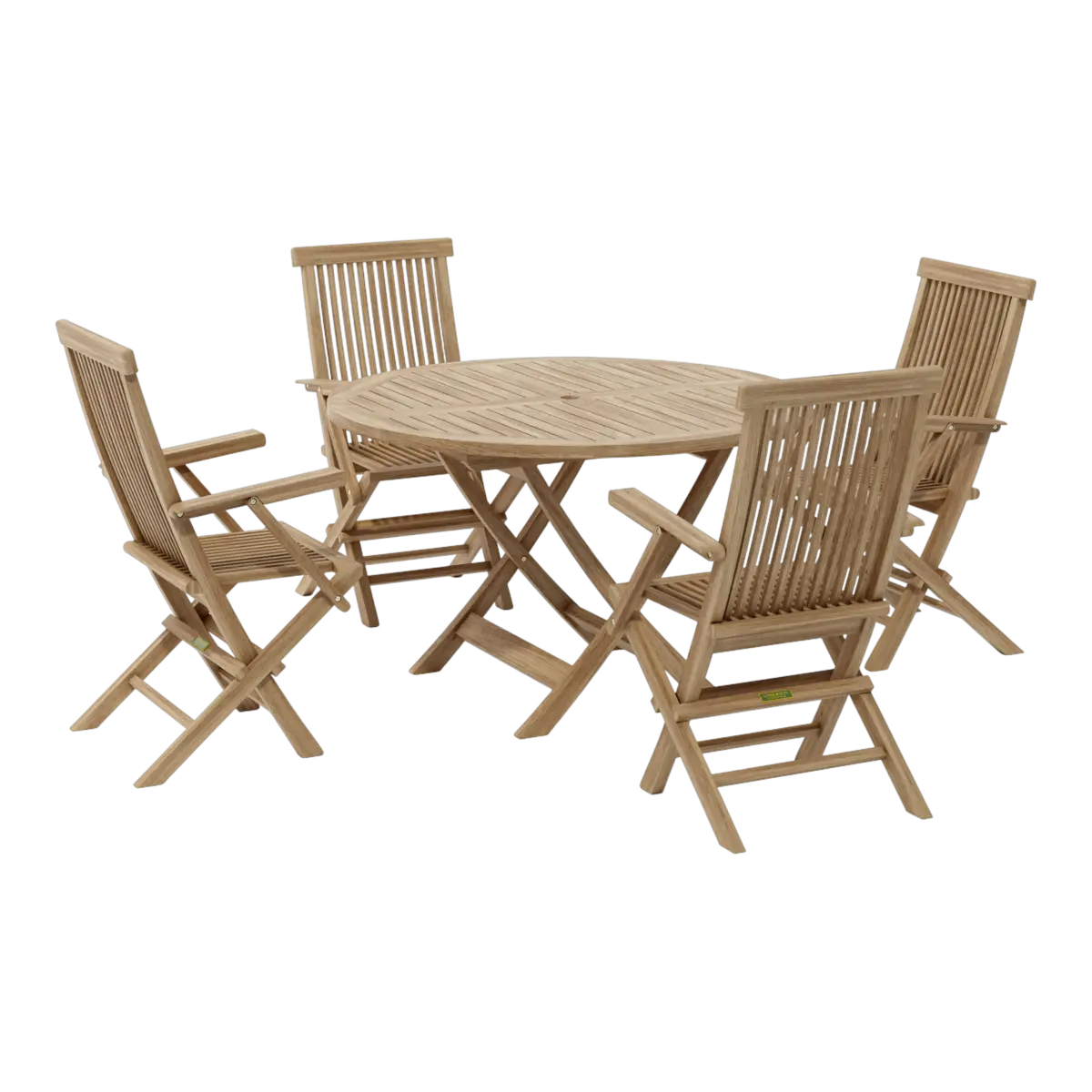 Bahama Classic Folding Armchair 5-Pieces Dining Set - Image 2