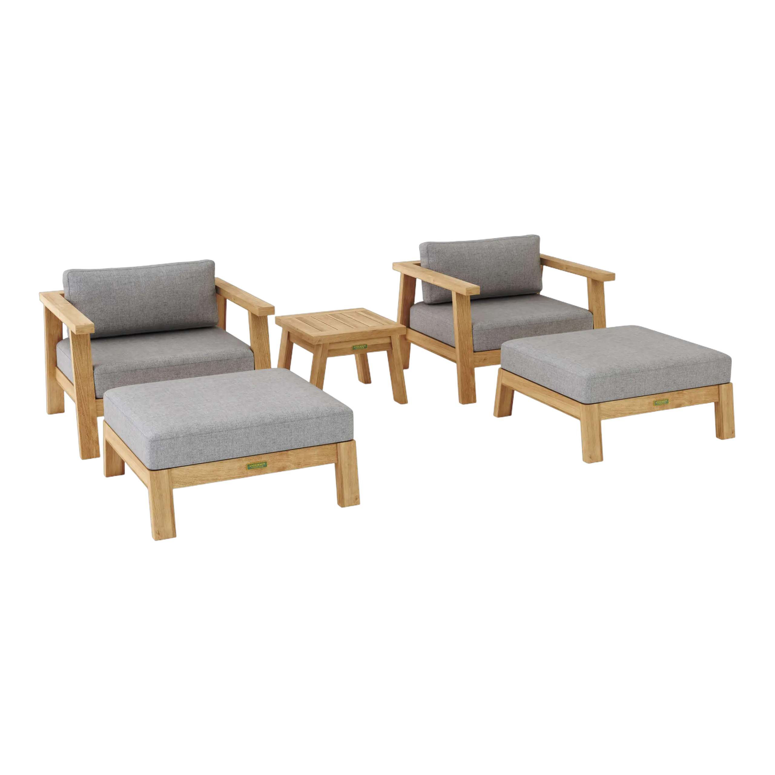 SET-323 Anderson Teak - SET-323 5-pc Palermo Deep Seating - Image 1