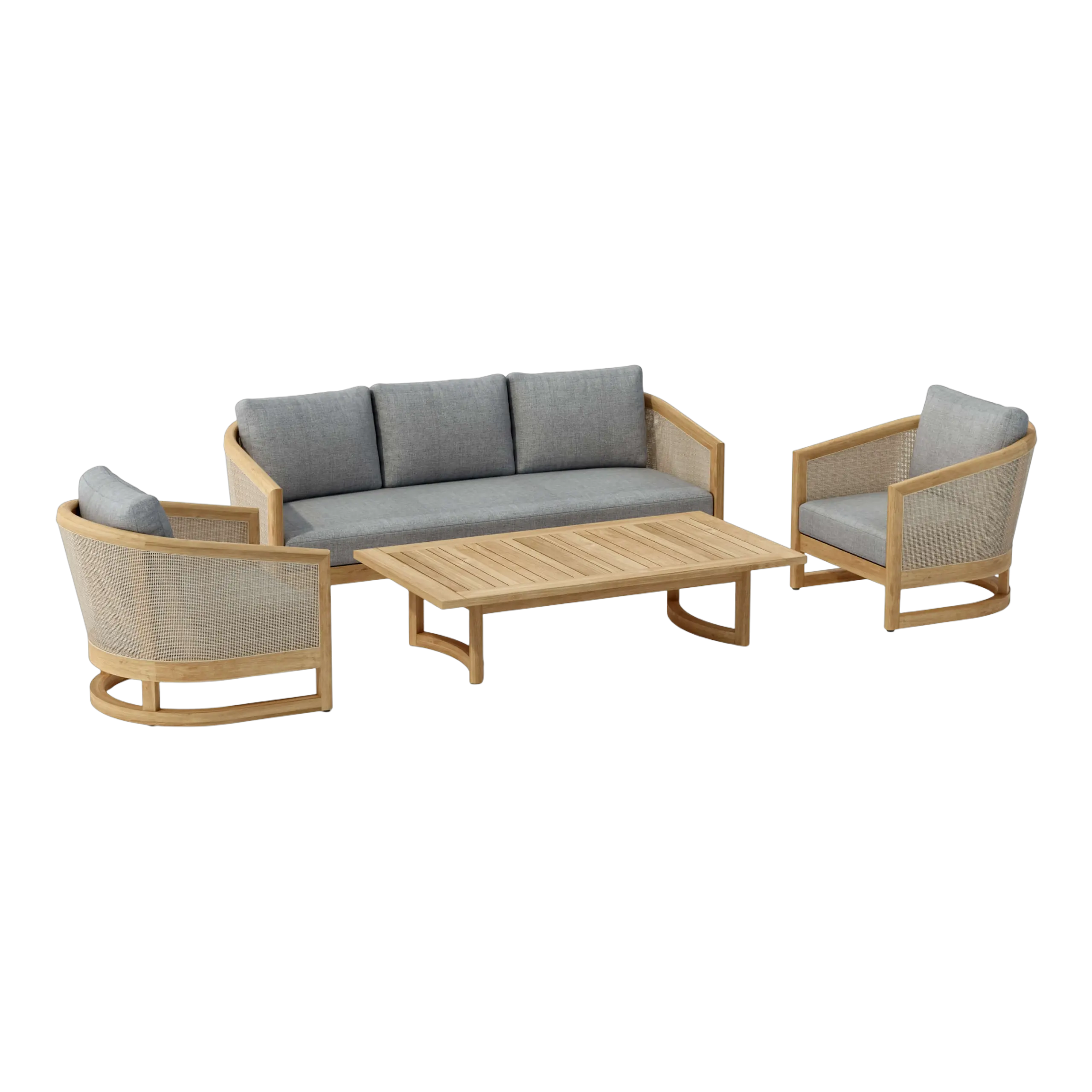 SET-333-Catania_white-studio.02 Anderson Teak - SET-333 4-pc Catania Deep Seating Set - Image 2