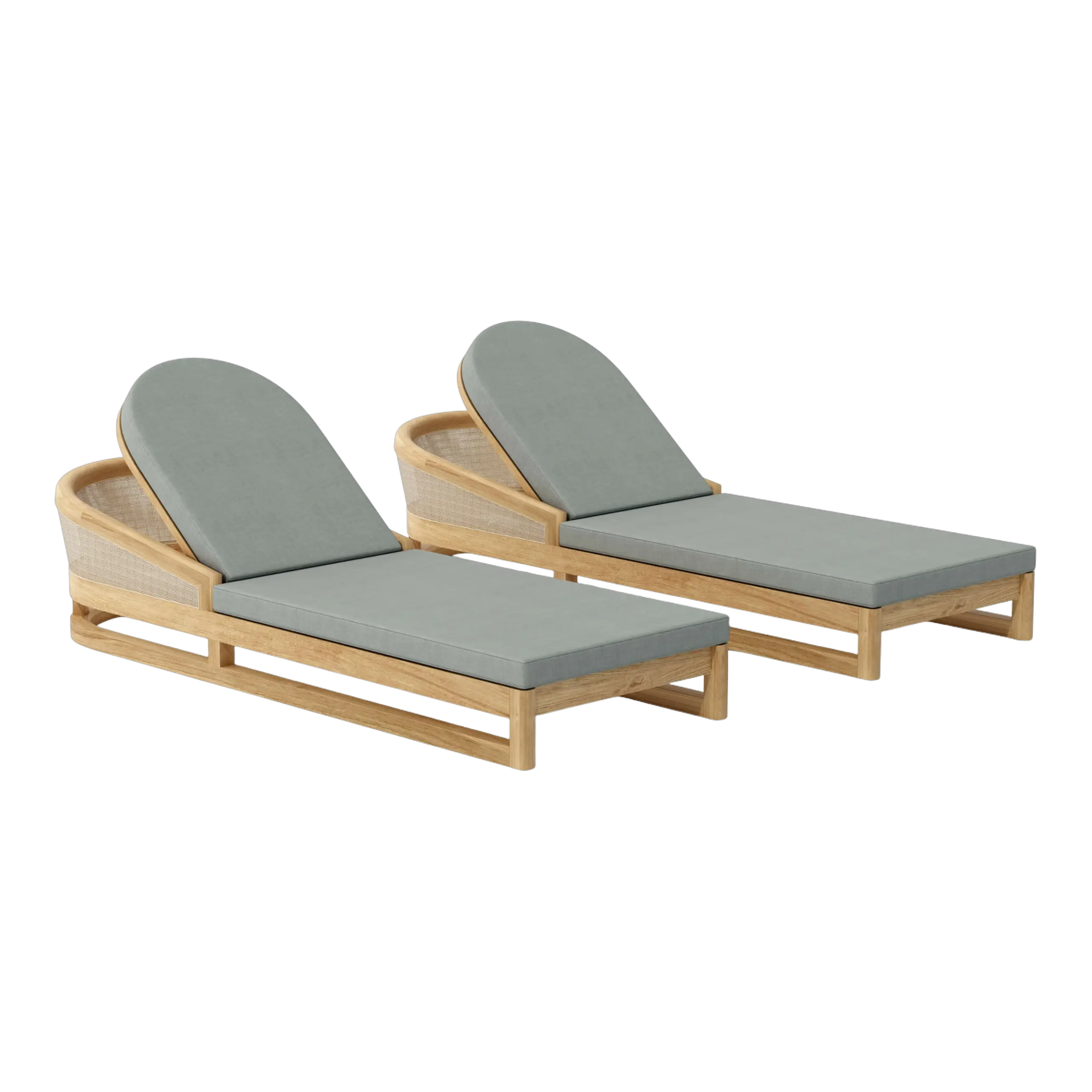 SET-339-Catania_white-studio.01 Anderson Teak - SET-339 2-pc Catania Sun Lounger - Image 2