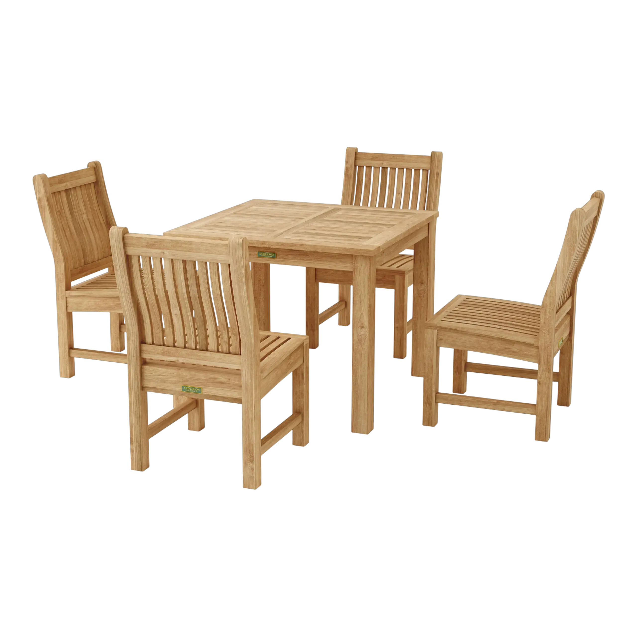 SET-38_white-studio.1 Anderson Teak - SET-38 5-pc Bistro Table Set - Image 2