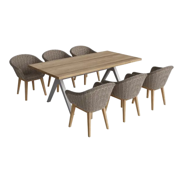 Anderson Teak - SET-39A 7-pc Alura Padua Dining Table Set