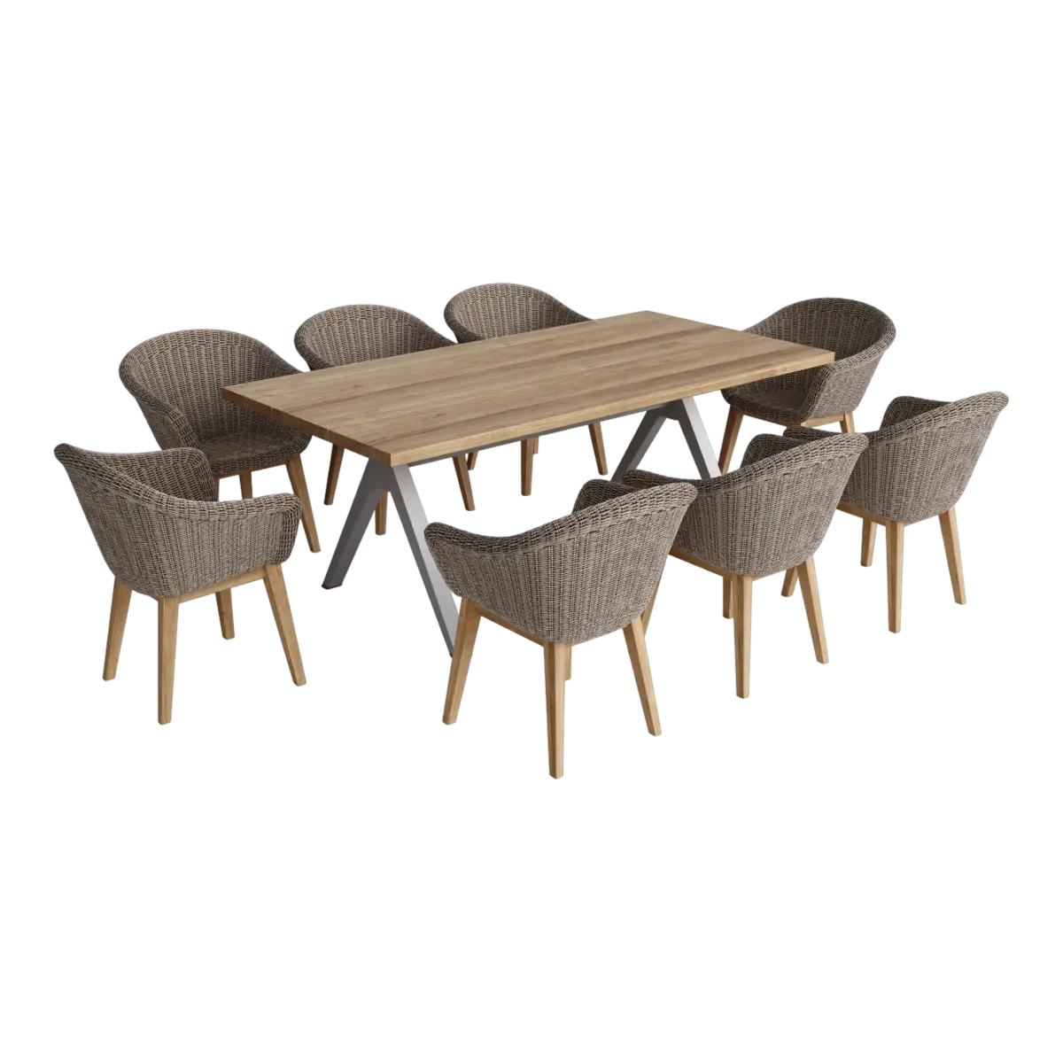Anderson Teak - SET-39A 9-pc Alura Padua Dining Table Set - Image 2