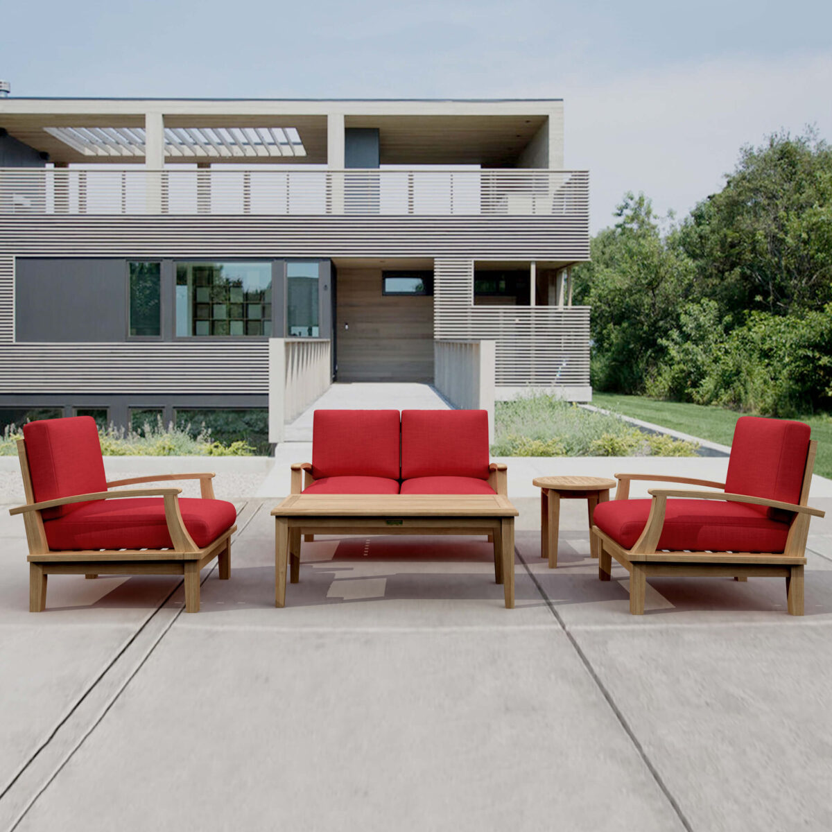 Anderson Teak - Brianna 5-Pieces Deep Seating Loveseat Set - Image 1