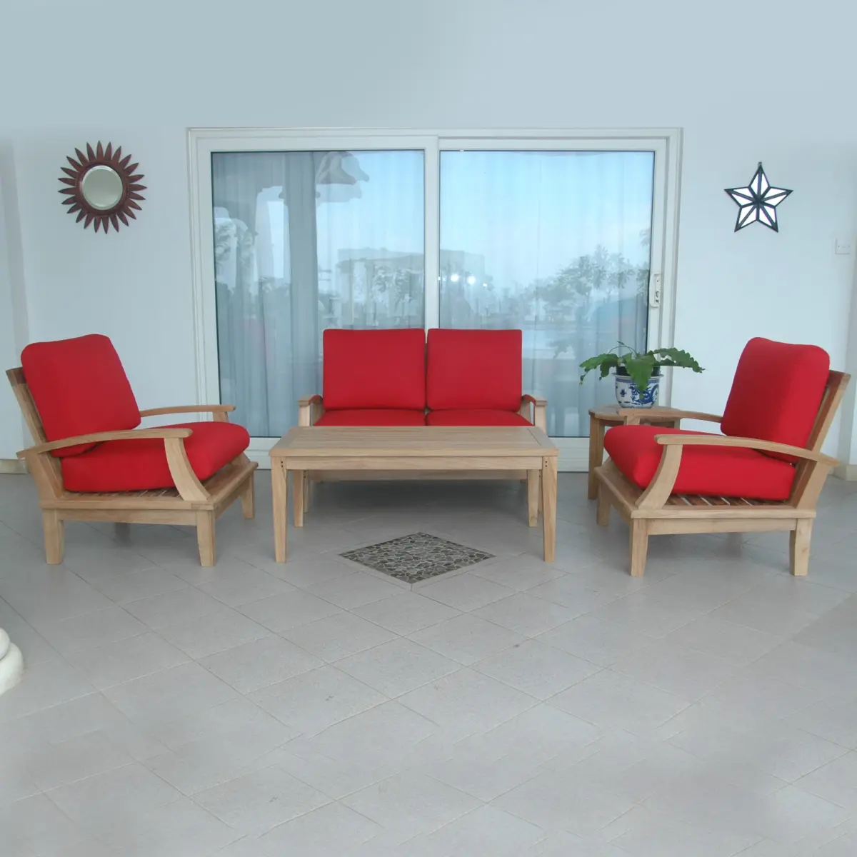Anderson Teak - Brianna 5-Pieces Deep Seating Loveseat Set - Image 4