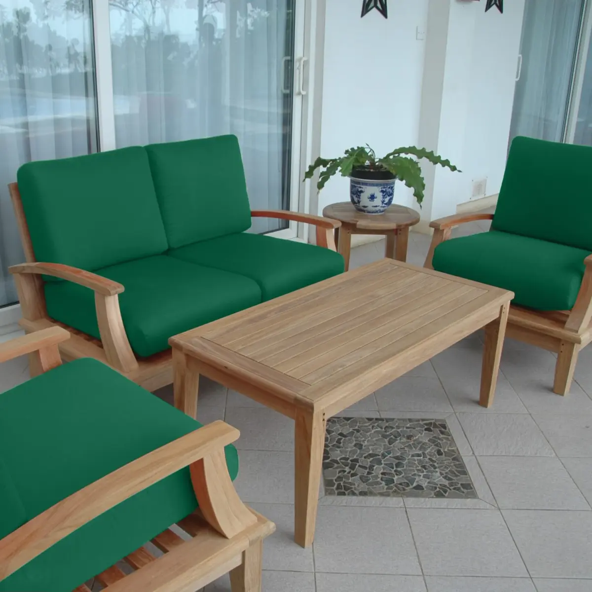 Anderson Teak - Brianna 5-Pieces Deep Seating Loveseat Set - Image 5