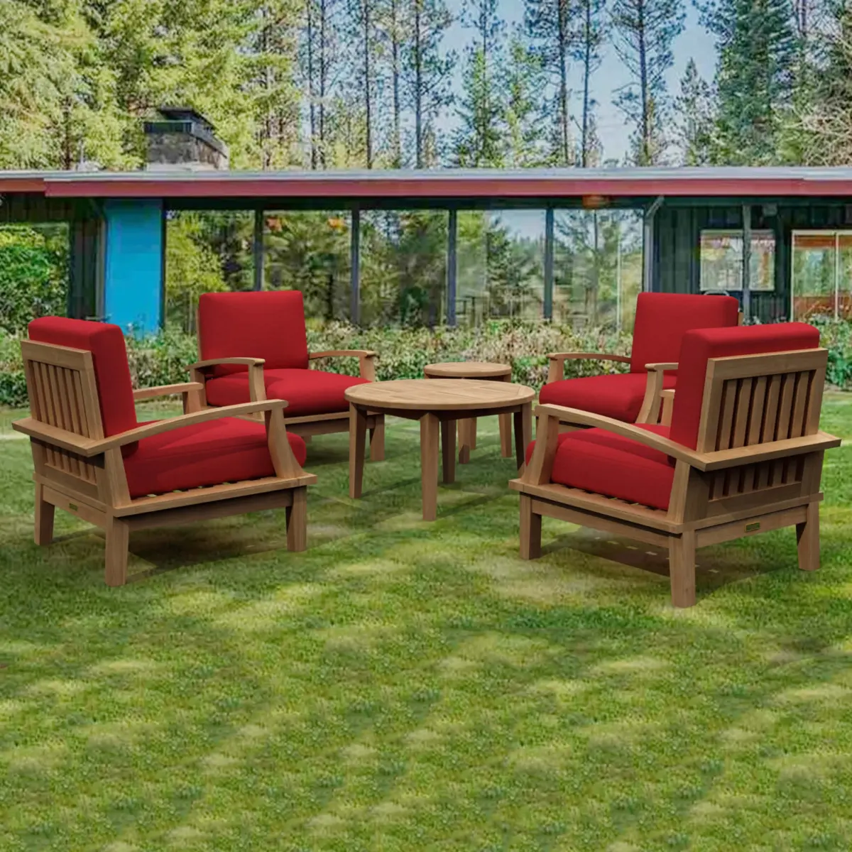 Anderson Teak - Brianna 6-Pieces Deep Seating Armchair Set - Image 1