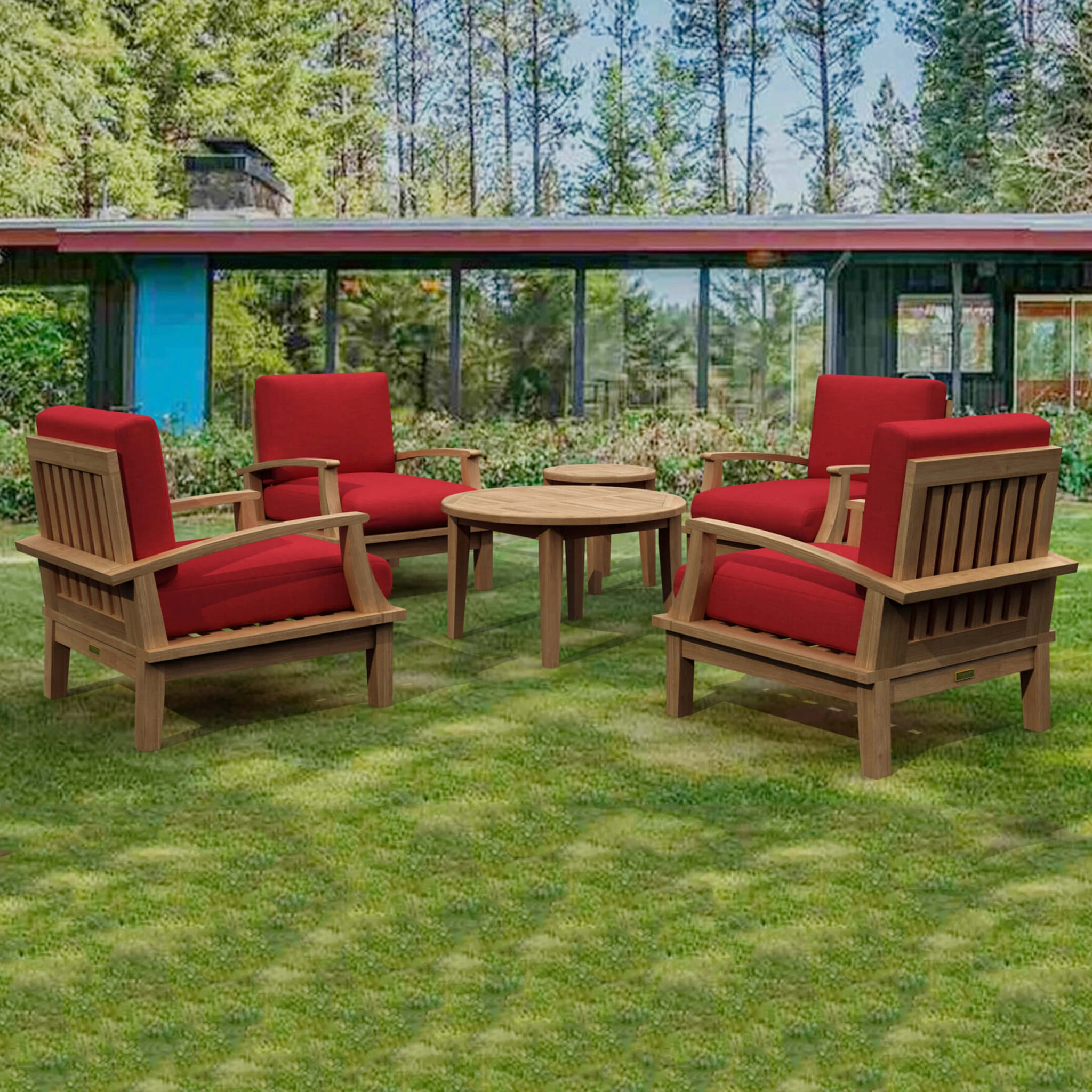 SET-43.03 Anderson Teak - Brianna 6-Pieces Deep Seating Armchair Set - Image 1