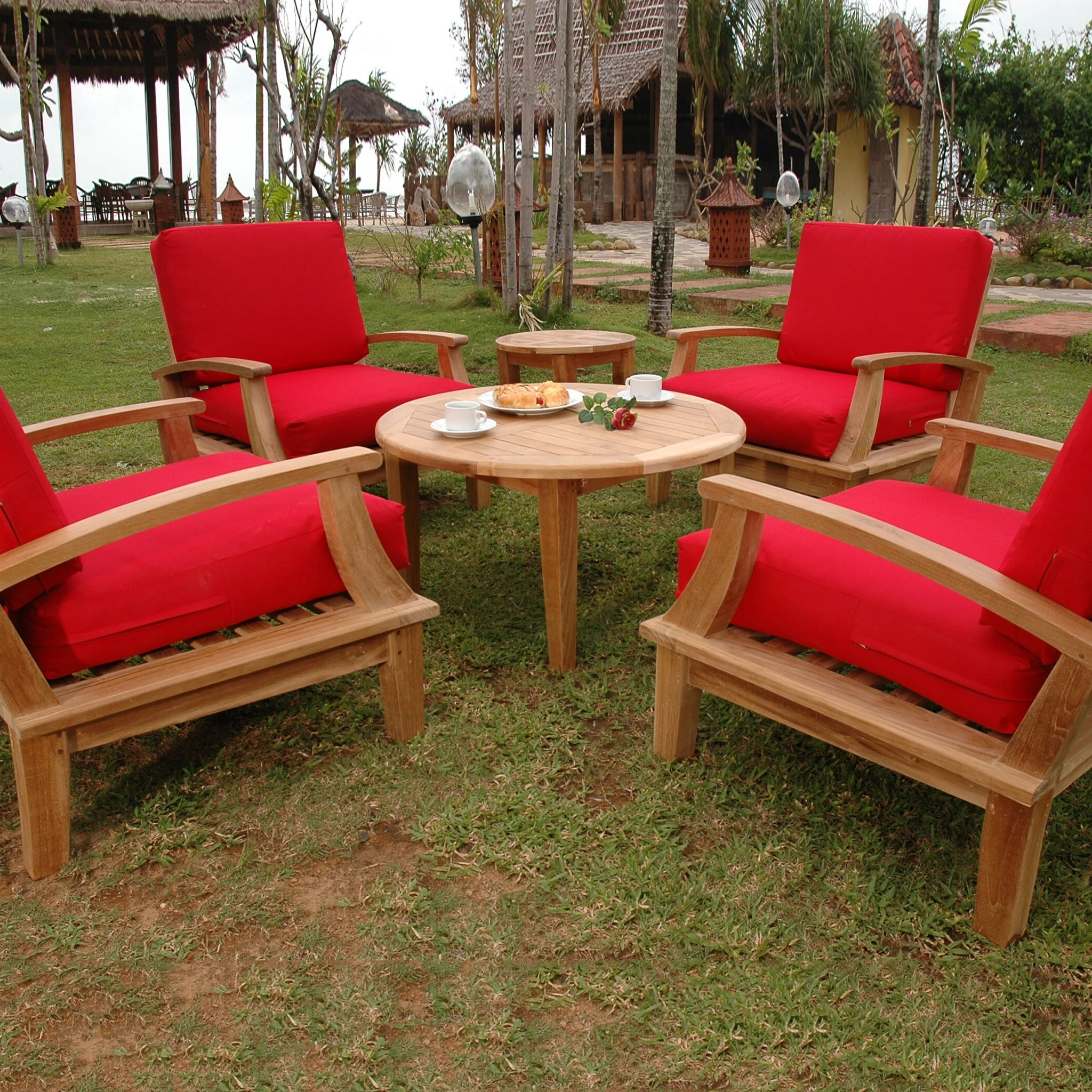 SET-43.1 Anderson Teak - Brianna 6-Pieces Deep Seating Armchair Set - Image 3