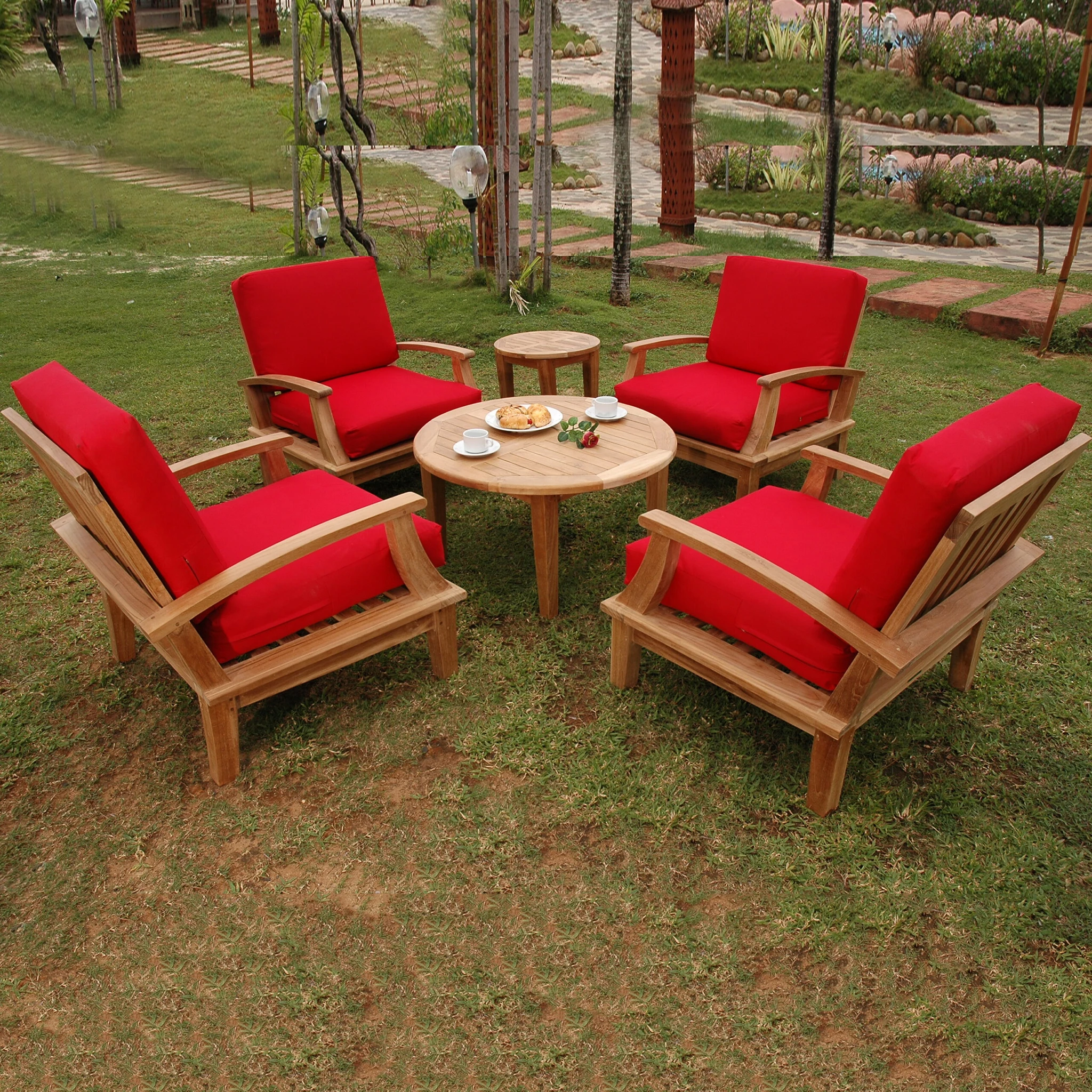 SET-43.2 Anderson Teak - Brianna 6-Pieces Deep Seating Armchair Set - Image 4