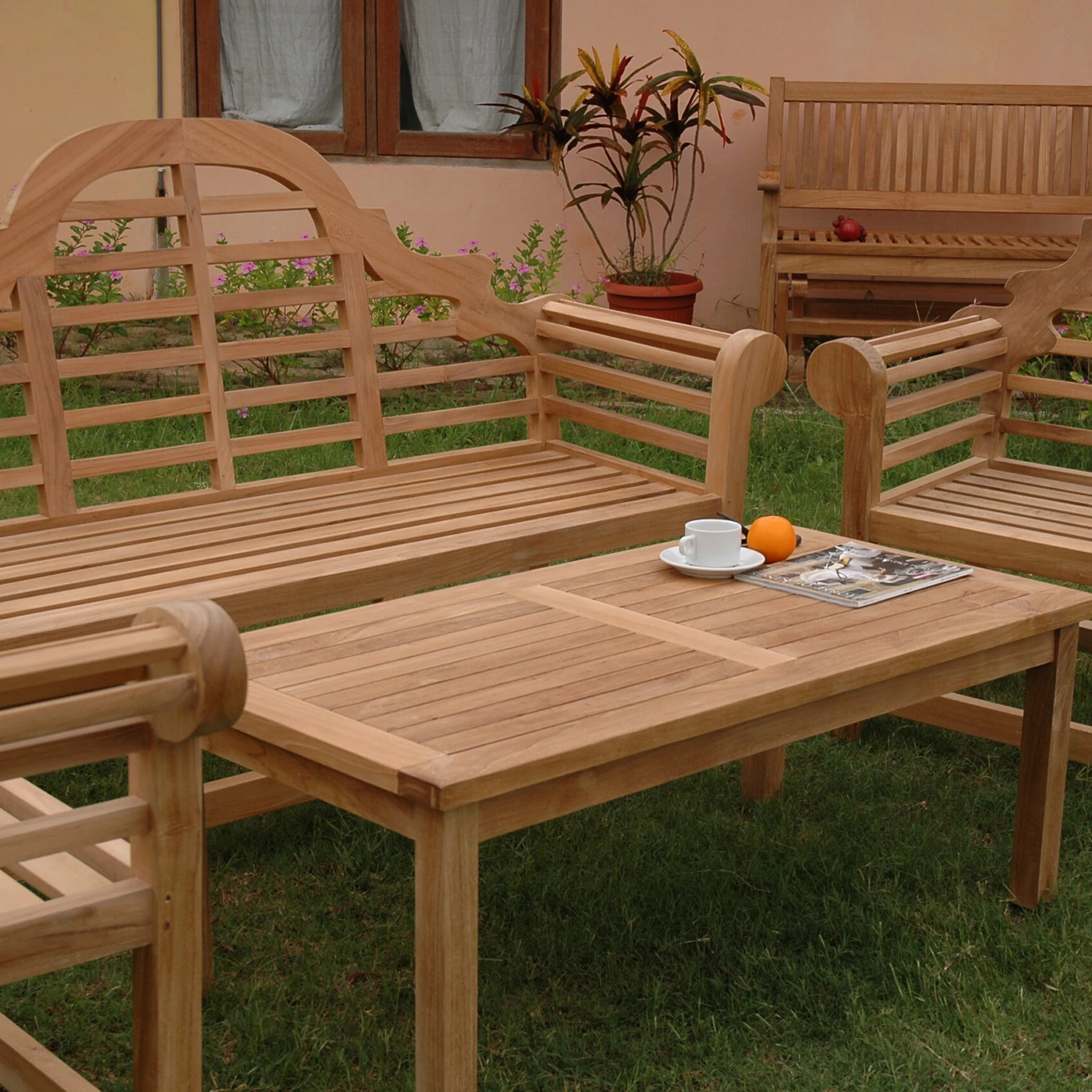 SET-45.2 Anderson Teak - Marlborough 3-Seater 4-Pieces Conversation Set - Image 2