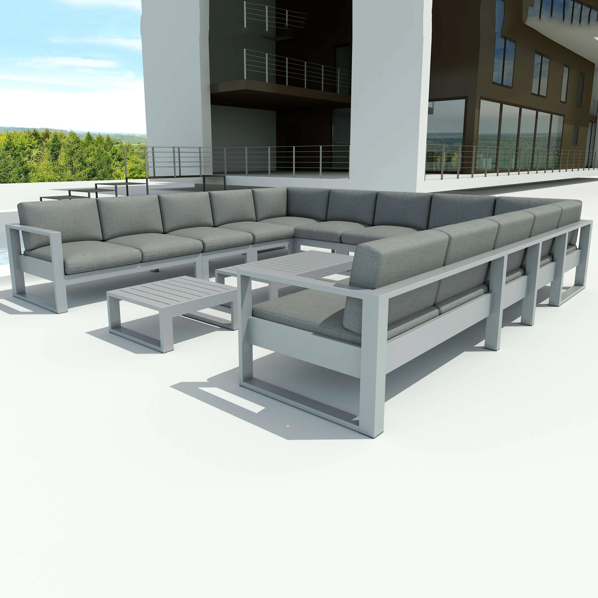 SET-5003.01 Anderson Teak - Lucca 13-pieces set - Image 1